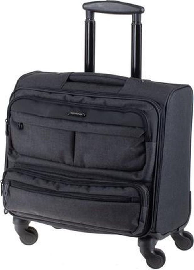 Juscha JU-46144 Bussines Trolley Lightpak Ronney 600D Nylon Met Verschillende Compartimenten,