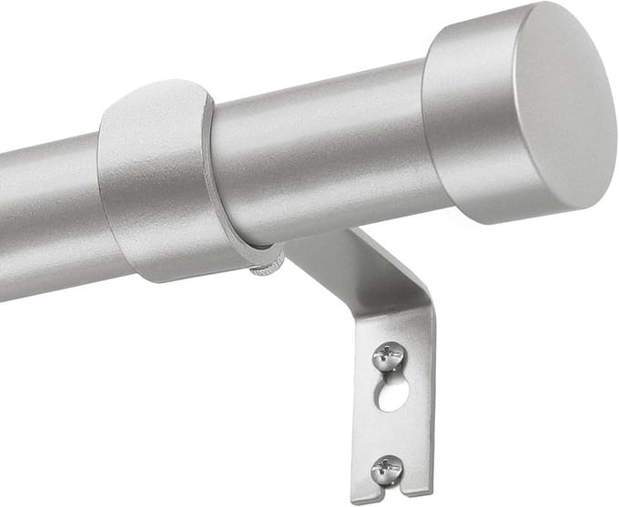Gordijnstok - Uitschuifbare roede - Raambekleding - Soepele glijding - 80 tot 304 cm - Zilver