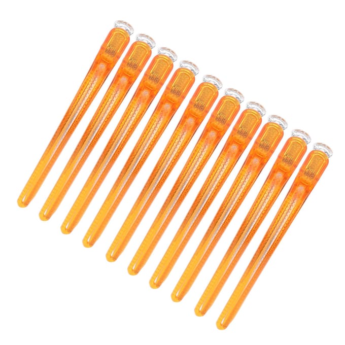 10 stuks Salon Antislip Styling Sectioneerklem Draagbare Eendenbek Haarklem Kappersgereedschap(Oranje ) oranje