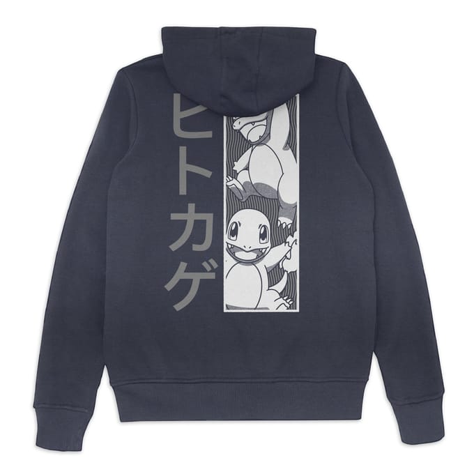 Pokémon Charmander Manga Hoodie - Navy - M - Navy blauw