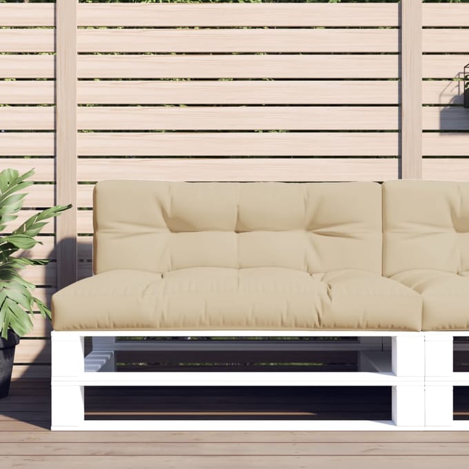 vidaXL - Palletkussens - 2 - st - stof - beige