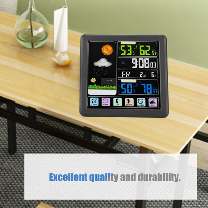 TS-3310 Draadloze Weerklok met Volledig Touchscreen Multifunctioneel