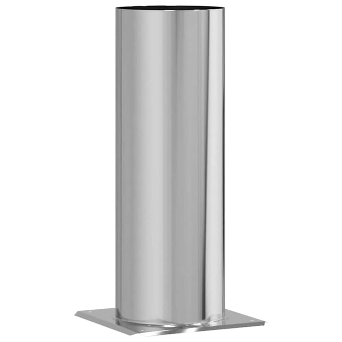 vidaXL Schouwkop Verlenging Zilver 29 x 29 x 50 cm Roestvrij staal