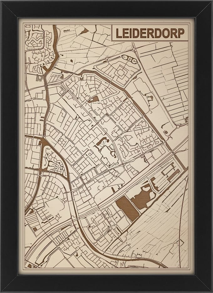 Decoratief Beeld - Houten Van Leiderdorp - Hout - Bekroned - Bruin - 21 X 30 Cm