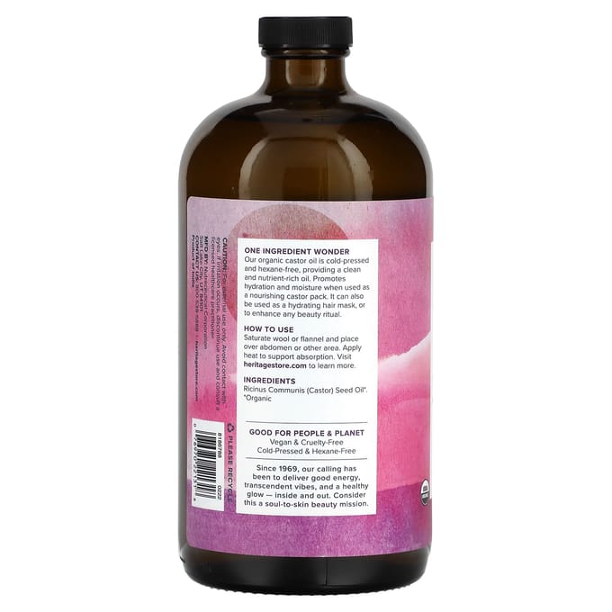 Biologische Ricinusolie, 946 ml(32 fl oz) black