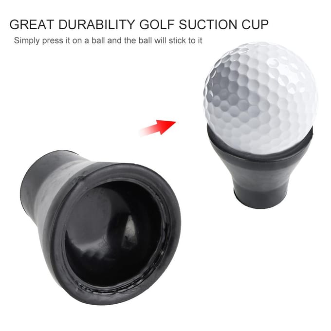 Golfbal Retriever Praktische Opraap Zuignap Grijper Rubber black