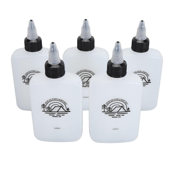 5 stuks Kleine Oliedispenser 120ml Lekvrij Draagbare Compacte Oliefles met Draaidop voor Azijn white