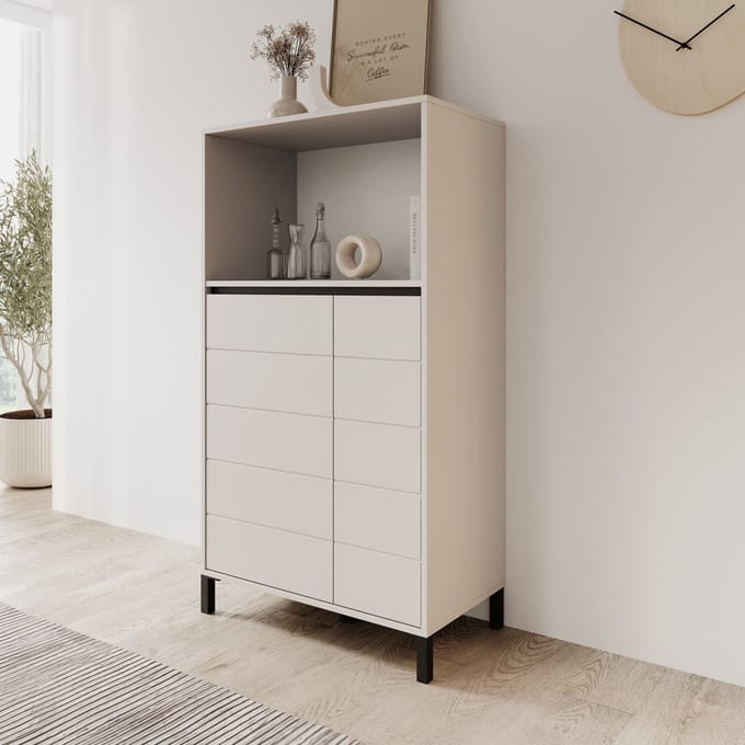 Meubella - Montellini - Dressoir - Beige - 74x40x135 cm