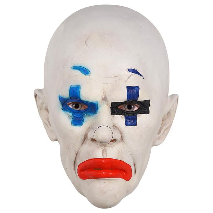 Vreselijk en grappig latex clownsmasker One size fits all adults rood