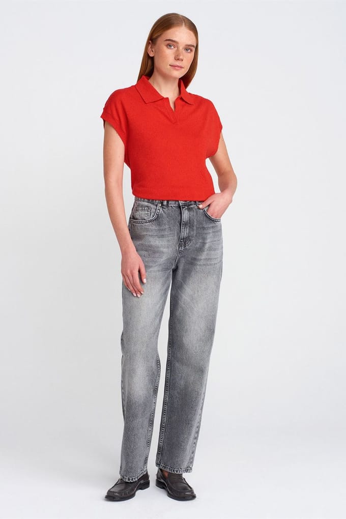 Hoge Taille Straight-Leg Mom Jeans