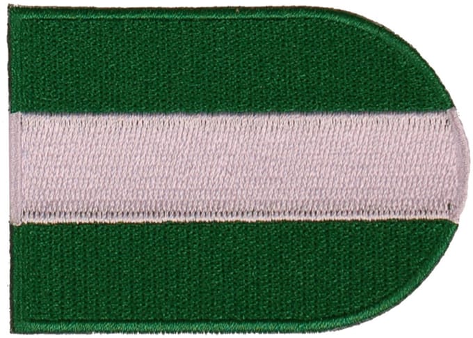 Strijkapplicatie/Patch - Vlag Schildvorm Rotterdam - 8x6cm