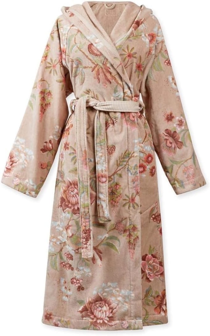 Luxe Badjas Dames/Heren Katoen Khaki - Comfortabele Omslagdoek