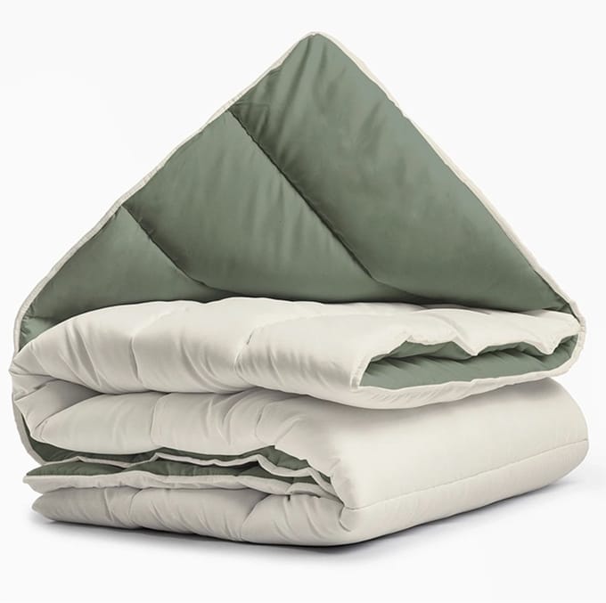 Zavelo Easy All-in-one-Dekbed Groen/Creme-Lits-Jumeaux (240x200 cm)