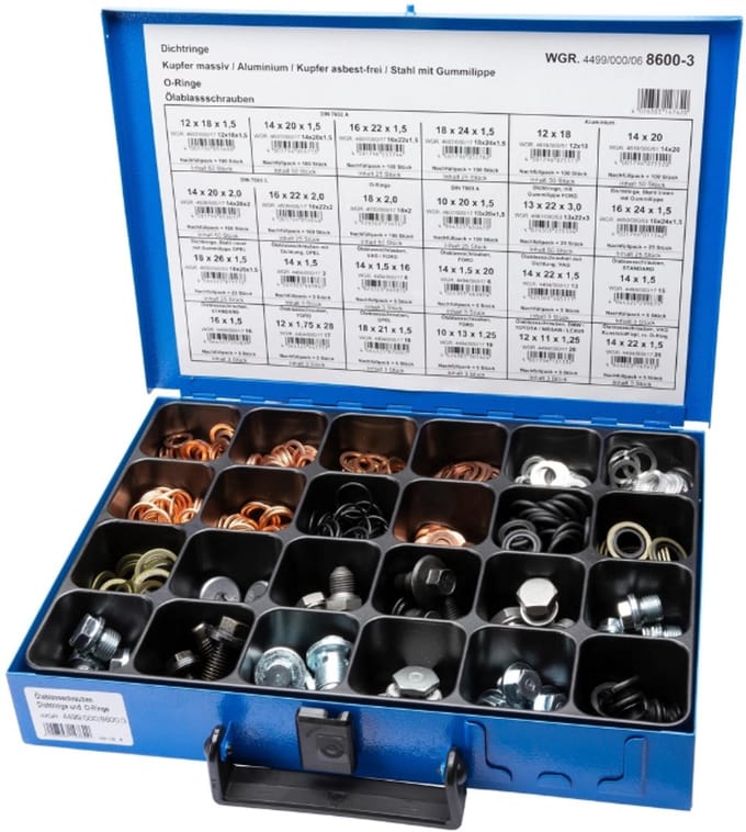 Dresselhaus Dichtring-assortiment – 411-delig – Inclusief Olieaftappluggen