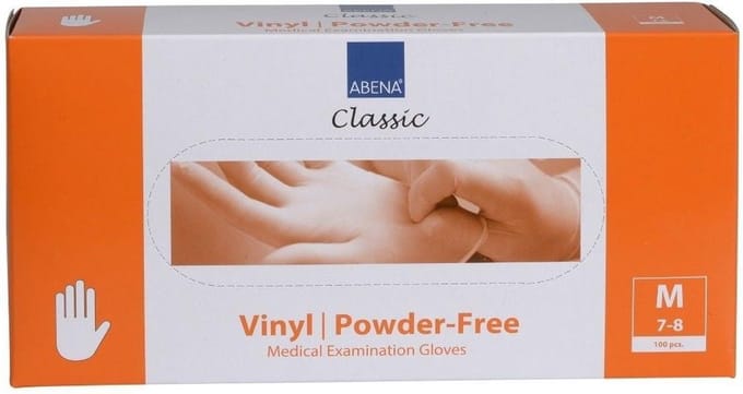 Abena Vinyl-Handschoenen Classic - 100 stuks - poedervrij - Maat M - transparant