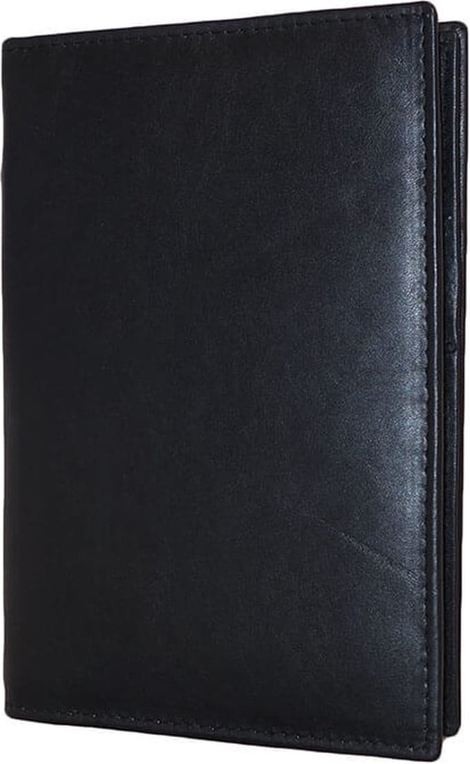 Leather Design Paspoort Portefeuille Zwart