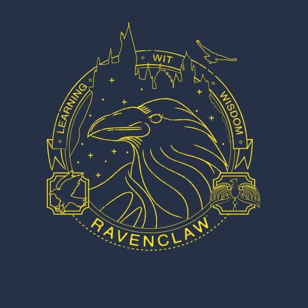 Harry Potter Ravenclaw Raven Badge t-shirt - Navy - S