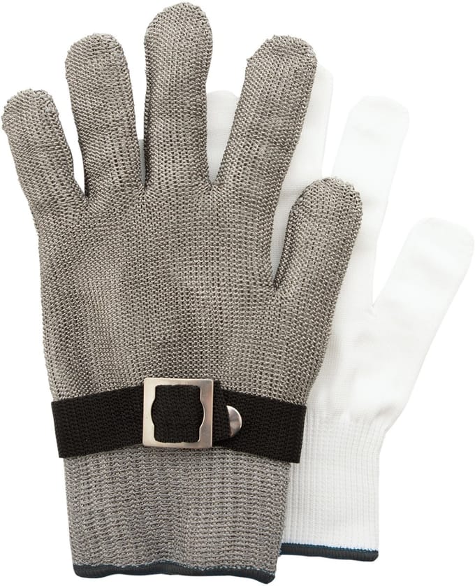 Point-Virgule - Oesterhandschoen - RVS - Maat XL - 2-delig