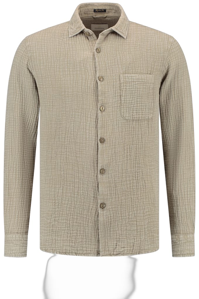 Dstrezzed Ds-dandy Shirt Timber Wolf Größe: S | Casual hemden Outlet | Herren | Grau