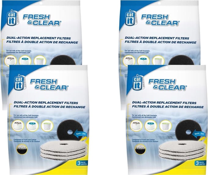 Catit Filters Drinkfontein 2l - Kattendrinkbak - 4 x 3 stuks