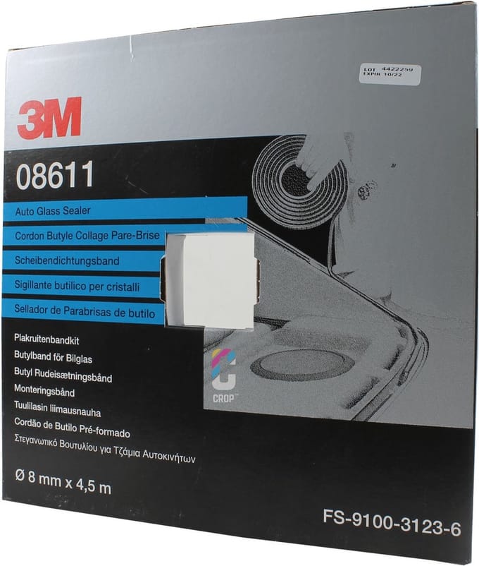 3M 08611 Butylbandkit 8mm x 4,5 meter - Zwart