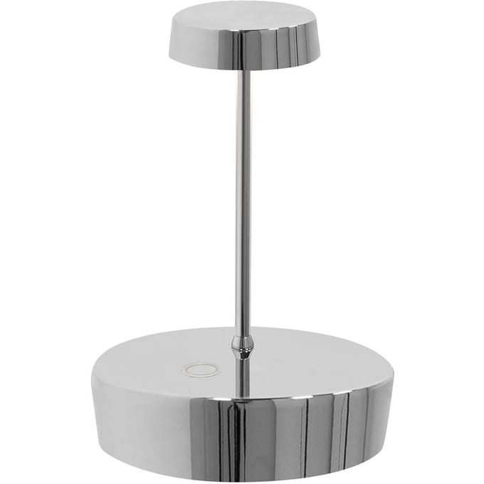 Zafferano Swap mini accu-tafellamp folie zilver