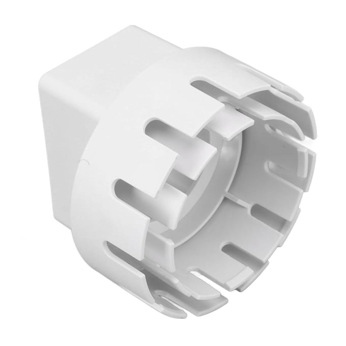 Regenpijp Adapter Plastic Afvoer Adapter Vervanging Regenpijp Converter Connector met Schroeven Wit L 3x4in