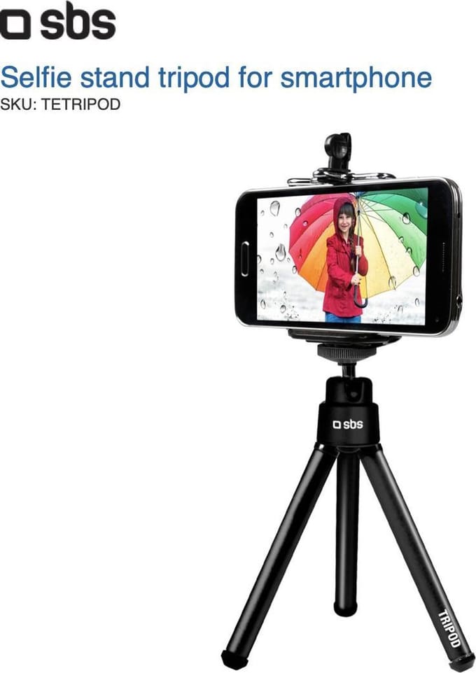 sbs mobile Tripod Werkhoogte: 16 cm (max) Voor smartphones en GoPro