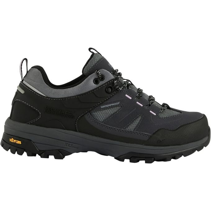 Regatta Dames/Dames Regen Laag Loopschoenen (Seal grijs/duister roze)