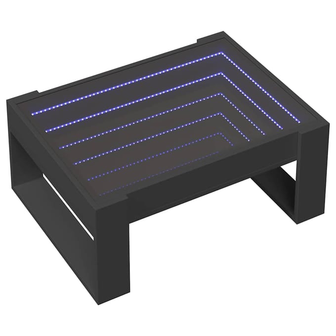 vidaXL - Salontafel - met - Infinity - LED - 70x53x30 - cm - zwart