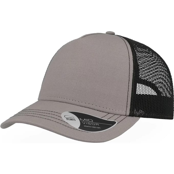 Atlantis Headwear Rapper Canvas Cap AT527 - grey/black - One size