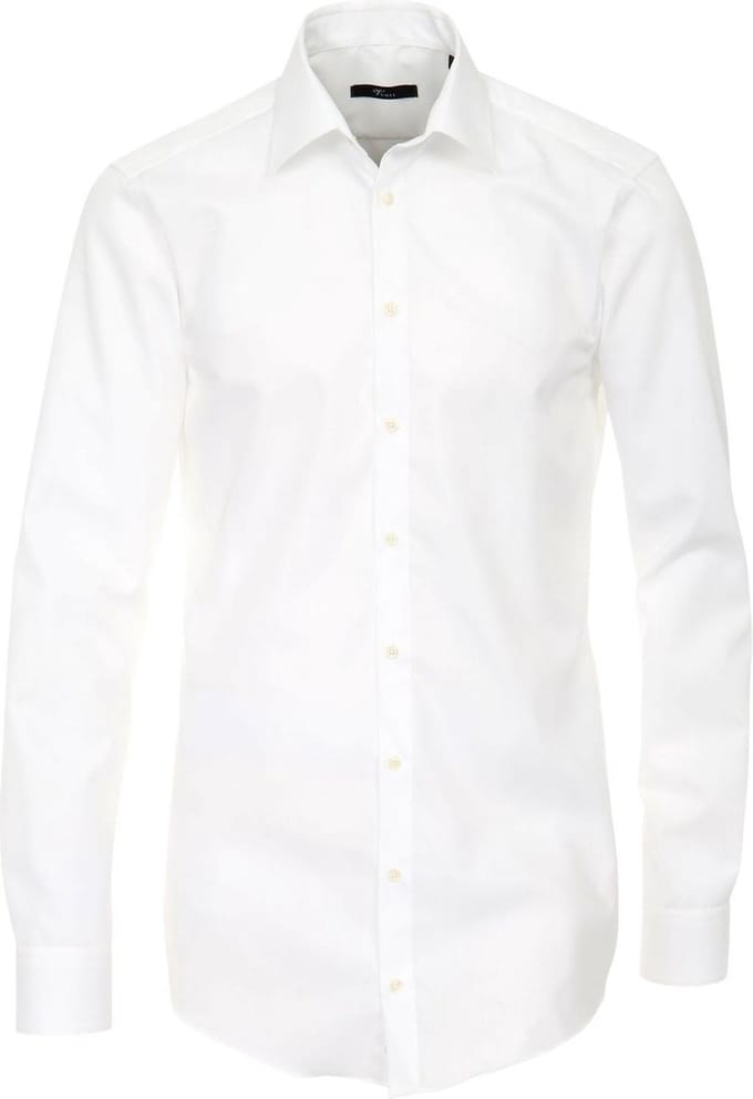 VENTI modern fit overhemd - mouwlengte 72 - wit - Strijkvrij - Boordmaat: 39 (EU maat: M)