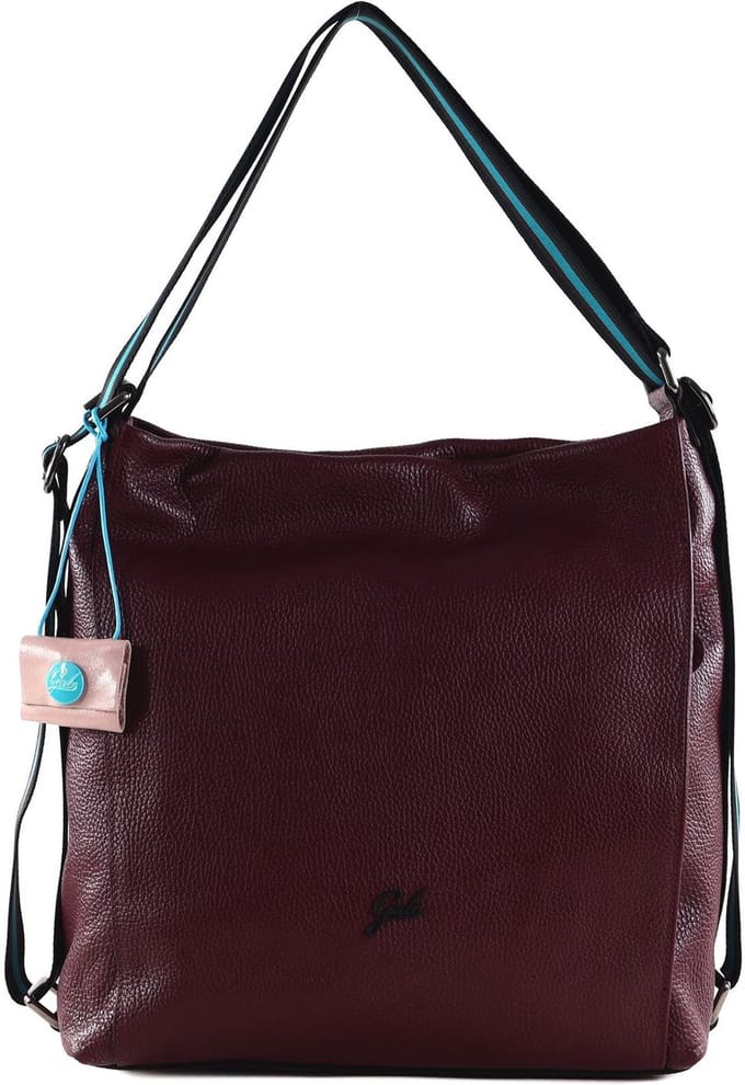 Gabs Leren schoudertas rugzak Aissa TG Bull Black Shoulder Bag Chianti wijnrood