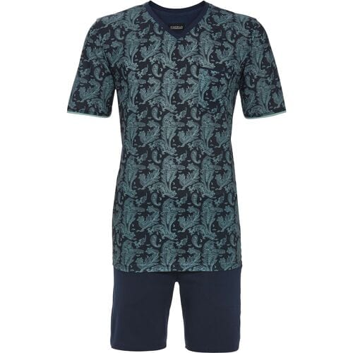 Ringella Blauwe heren shortama paisley Blauw man 56
