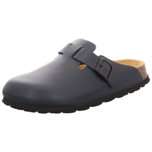 Natural Sense dames pantoffels klomp leer blauw 1152540