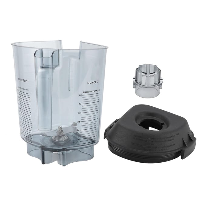 Pichet mélangeur 48 oz, récipient mélangeur PC avec lames en acier inoxydable, assemblage pour Touch and Go L white