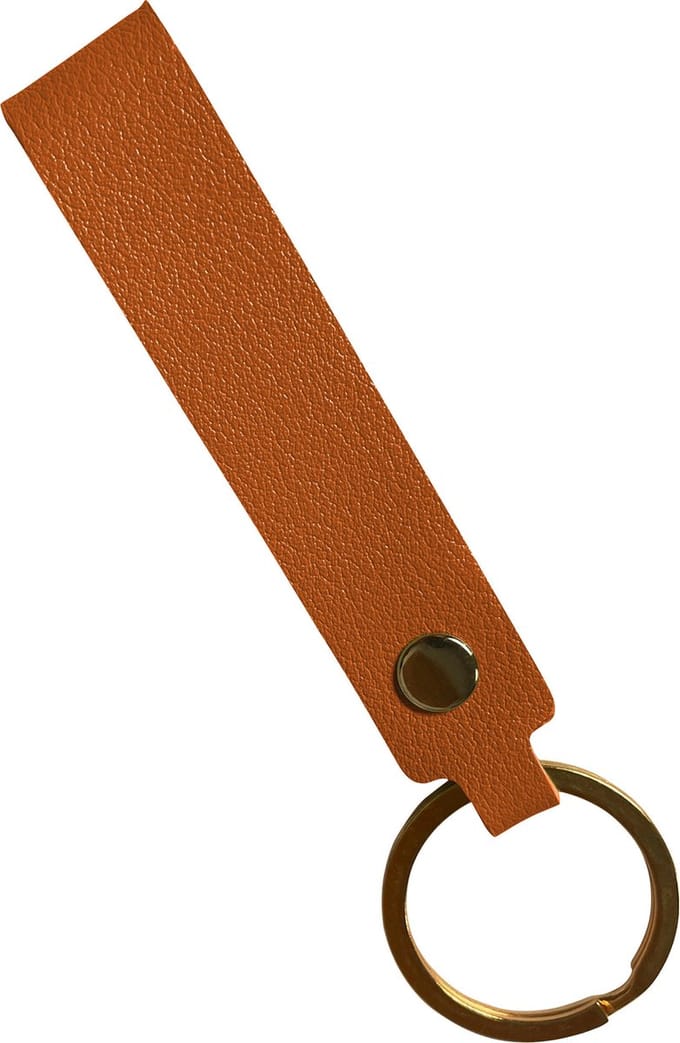Sleutelhanger Auto Met Sleutelring Leer Sleutelhanger Sleutelhanger Leer Dun - Bruin
