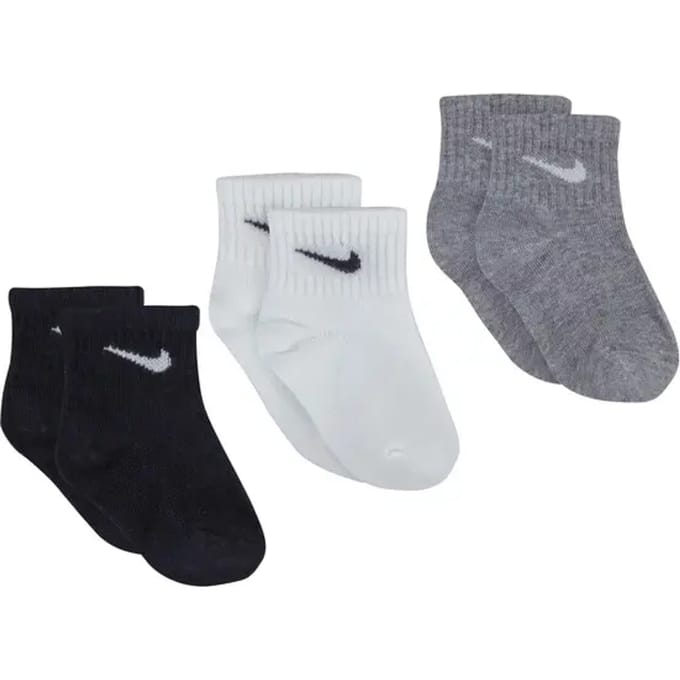 Sokken voor babyjongens Nike Core Swoosh Gripper (x3)