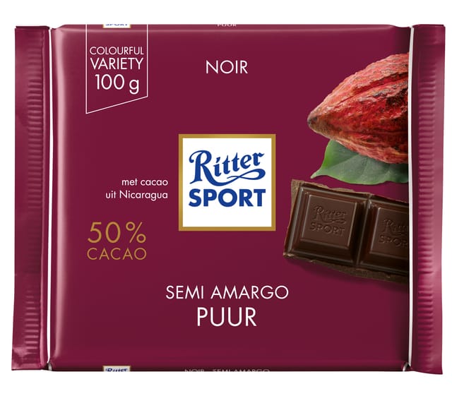 Ritter Sport chocolade Half Bitter