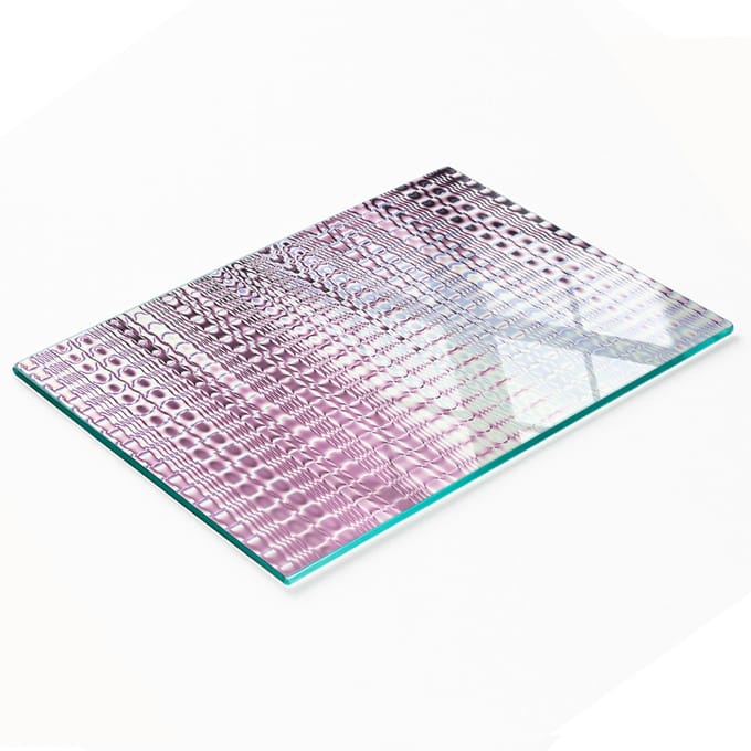Glazen serveerplank met fractale afbeeldingen 80x52 cm