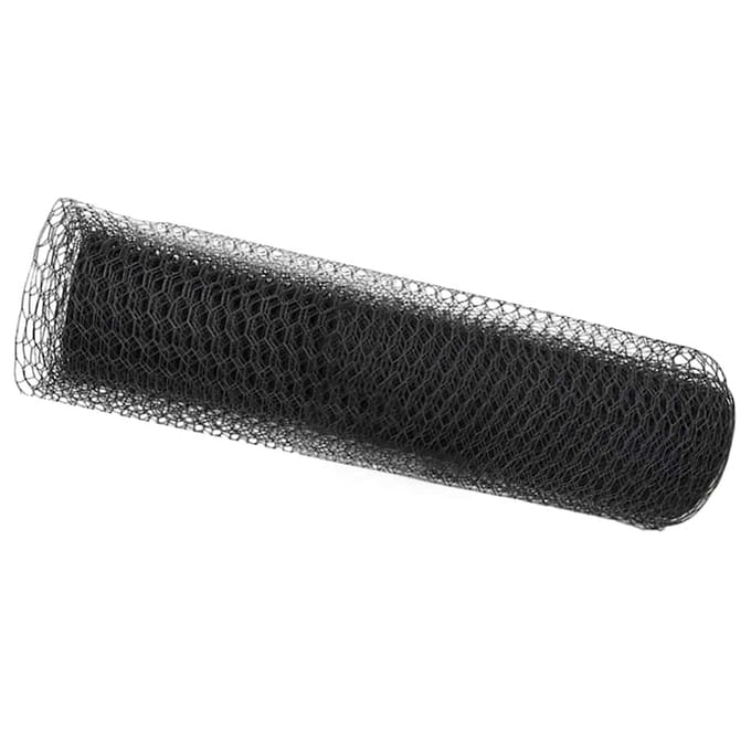 vidaXL - Hexagon - Hek - 0,4 - x - 25 - m - PVC - Grijs