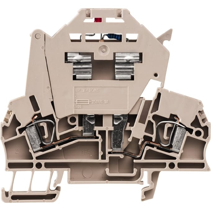 Weidmüller 1616440000-50 Zekering-serieklem Spanveer Donkerbeige 50 stuk(s)