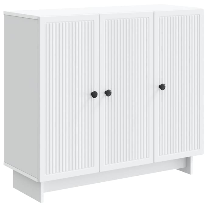 vidaXL - Dressoir - Wit - 89 - x - 34,5 - x - 80 - cm - Bewerkt - hout