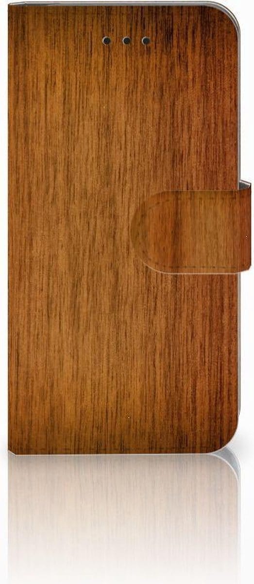 Apple iPhone X | Xs Book Style Case Donker Hout