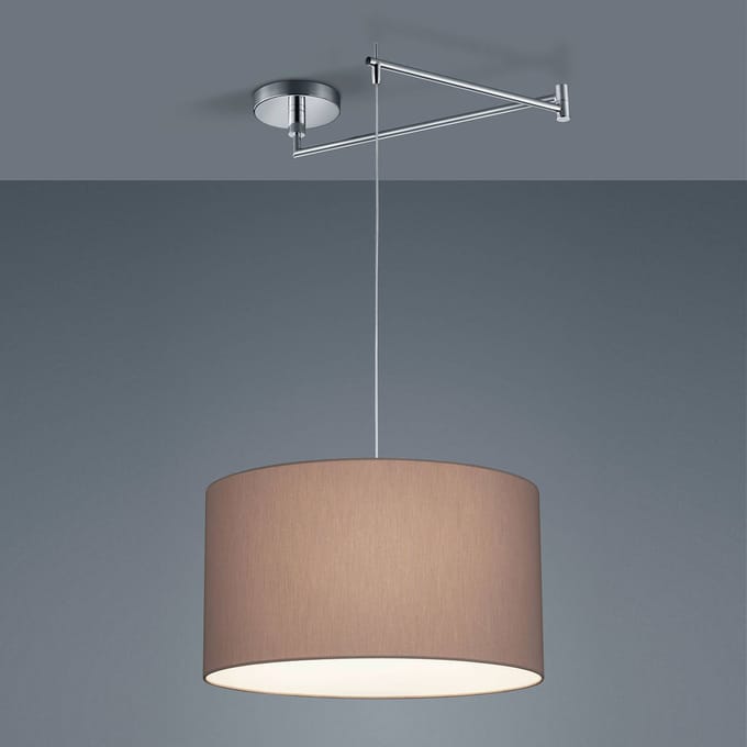 Helestra Certo hanglamp cilinder 1-lamp mocca