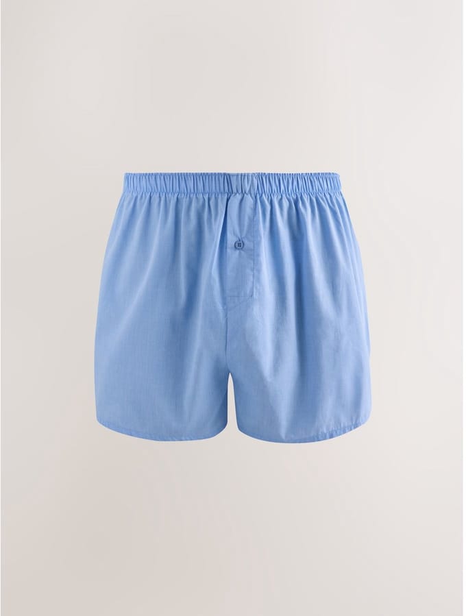 Next - Heren - Set van 4 geweven boxershorts - Blauw