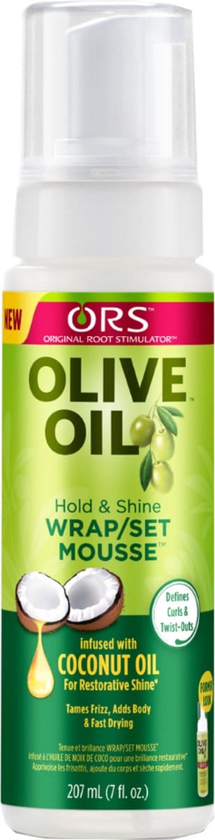 ORS Olive Oil Hold & Shine Wrap Set Mousse 207 ml