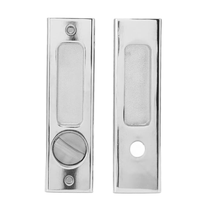 Loquet de poignée encastrée invisible en alliage de zinc avec clés pour salle de bain balcon porte escamotable porte coulissante de grange white