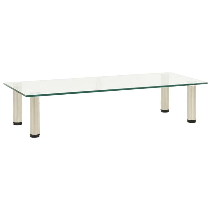 vidaXL - Tv-meubel - 80x35x17 - cm - gehard - glas - transparant
