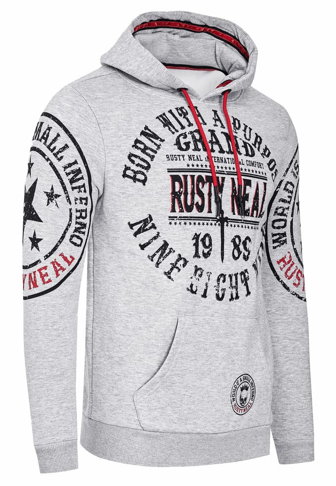 Streetwear trui met capuchon en prints